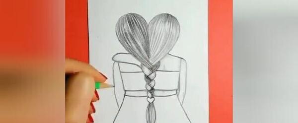 عکس نقاشی دختر فانتزی آسان