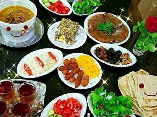 عکس سفره آرایی افطار