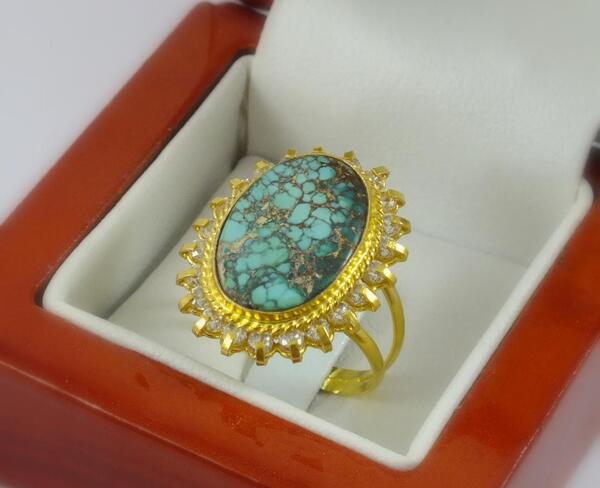 عکس انگشتر فیروزه ای