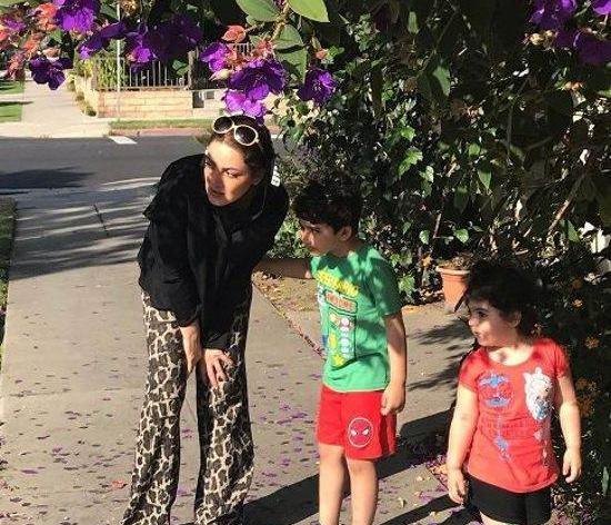 عکس شیلا خداداد با فرزندانش