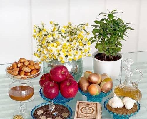 عکس از سفره هفت سین سال گاو