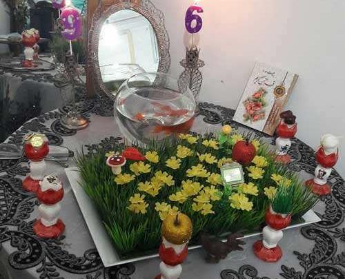 عکس از سفره هفت سین سال گاو