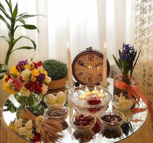 عکس از سفره هفت سین سال گاو