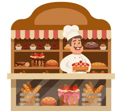 عکس شیرینی فروش کارتونی