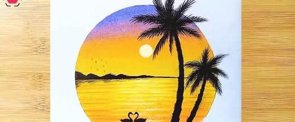 عکس گرافیکی طلوع خورشید