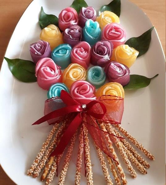 عکس ژله طرح گل