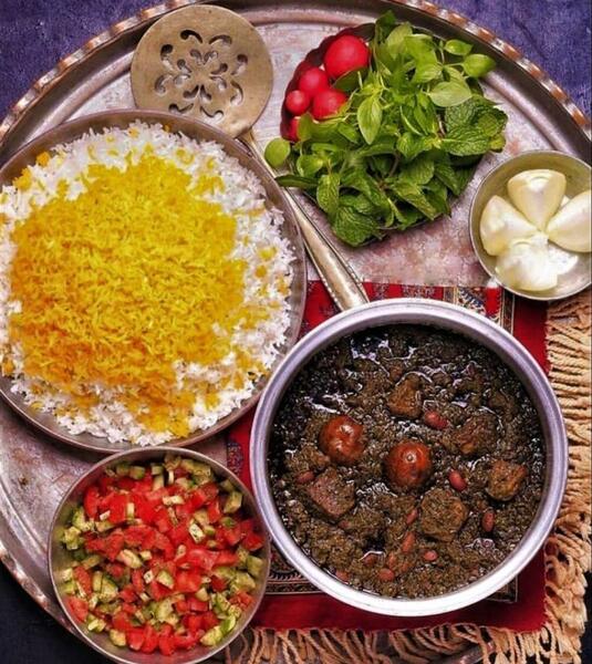 عکس قورمه سبزی جا افتاده