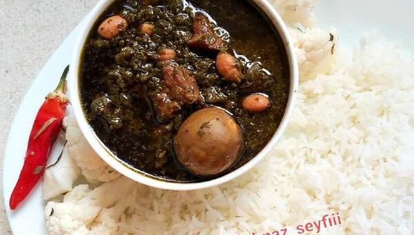عکس قورمه سبزی جا افتاده