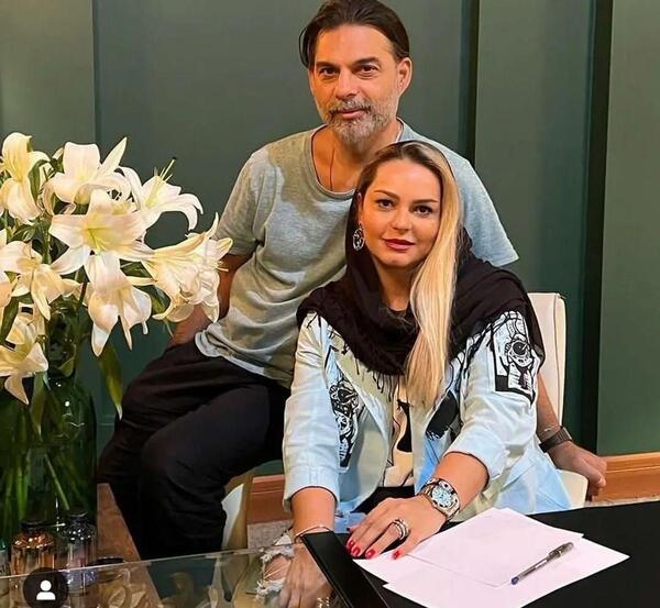 عکس پیمان معادی با دخترش