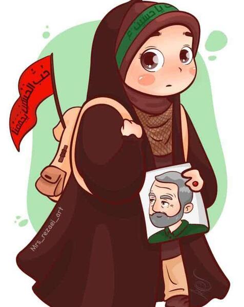 عکس کارتونی حاج قاسم سلیمانی