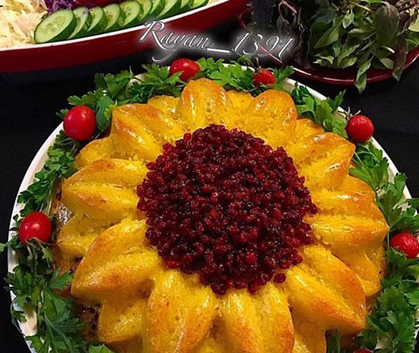 عکس زرشک پلو با مرغ نذری