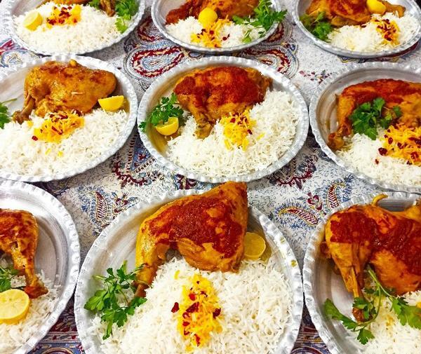 عکس زرشک پلو با مرغ نذری