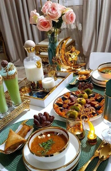 عکس سفره افطار مجلسی