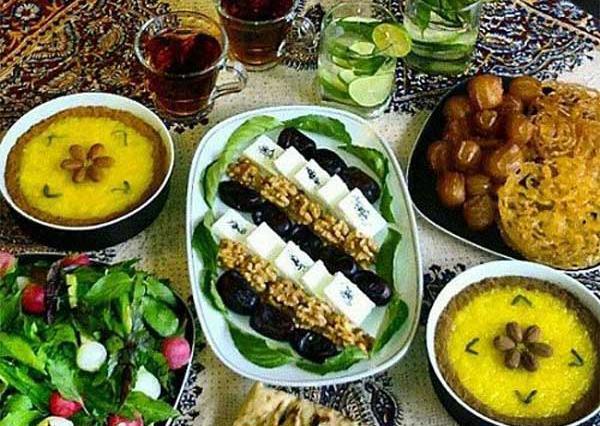 عکس سفره افطار مجلسی