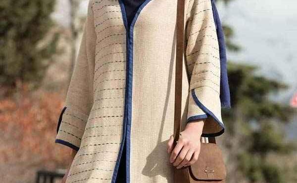 عکس مدل مانتو بلند با پارچه ژرسه