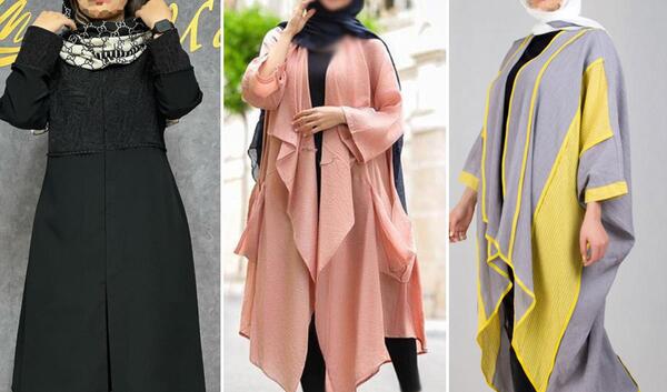 عکس مدل مانتو بلند با پارچه ژرسه