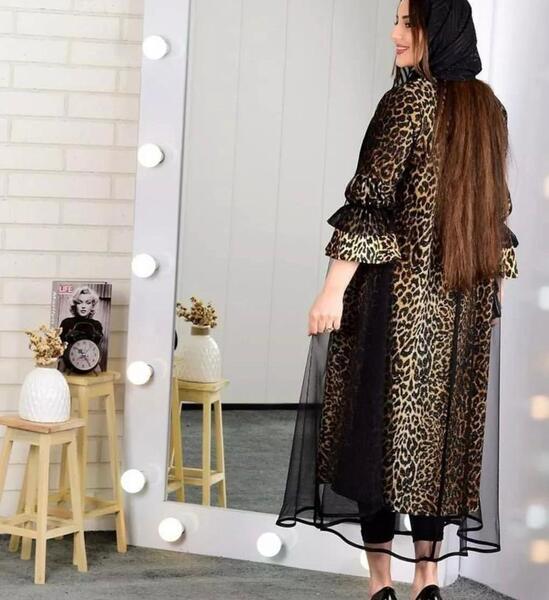 عکس مدل مانتو بلند با پارچه ژرسه