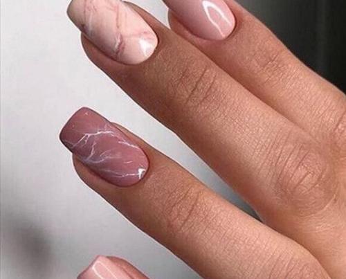 عکس طرح ناخن ماربل