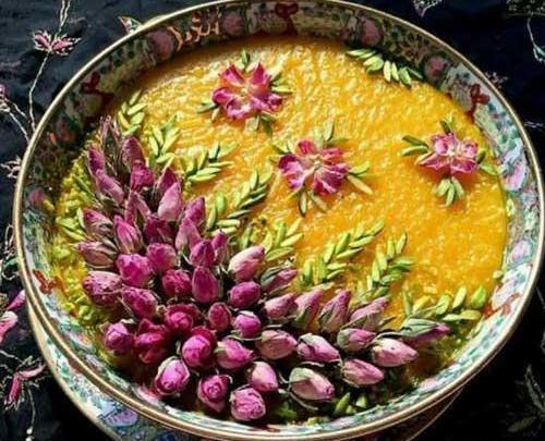 عکس سفره افطار شله زرد