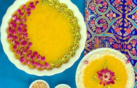 عکس سفره افطار شله زرد