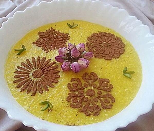 عکس سفره افطار شله زرد