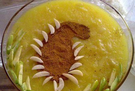 عکس سفره افطار شله زرد