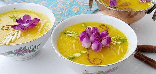 عکس سفره افطار شله زرد