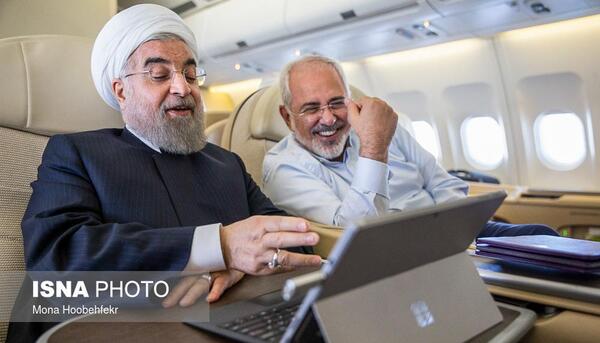 عکس ظریف با روحانی
