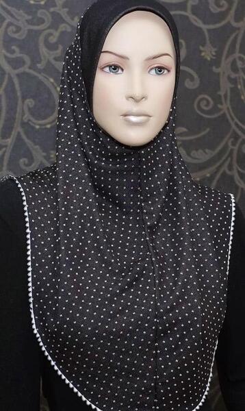 عکس مقنعه طرح دار