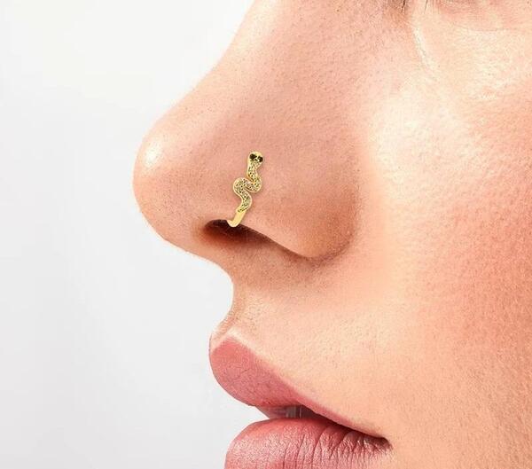 عکس پیرسینگ فیک دماغ
