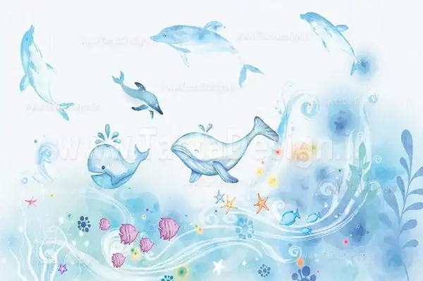 عکس نقاشی نهنگ زیبا