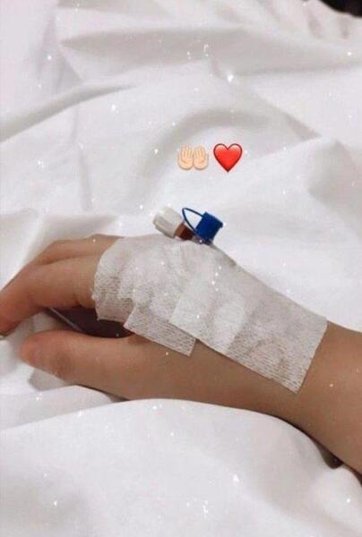 عکس سرم دست دختر برای استوری