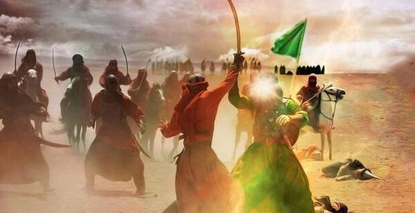 عکس نقاشی شمر و امام حسین