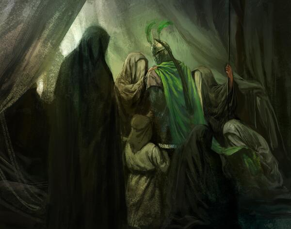 عکس نقاشی شمر و امام حسین