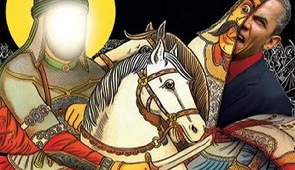 عکس نقاشی شمر و امام حسین