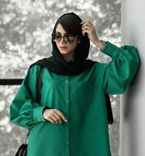 عکس مدل مانتو جدید بلند تک رنگ