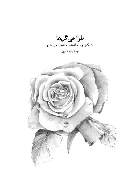 عکس نقاشی گل حرفه ای با مداد