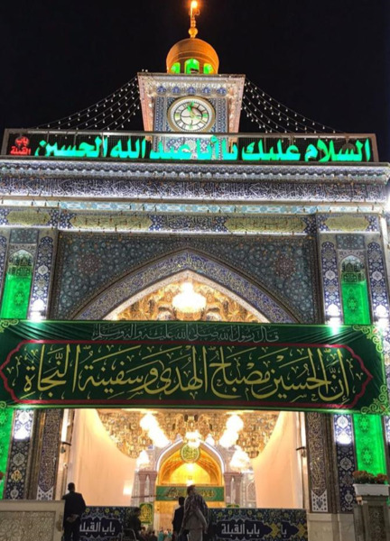عکس حرم امام حسین در شب میلاد