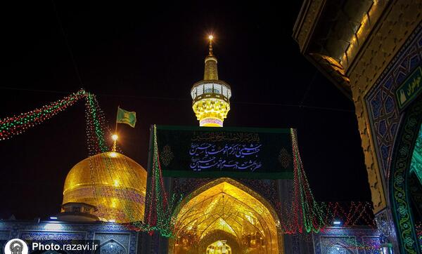 عکس حرم امام حسین در شب میلاد