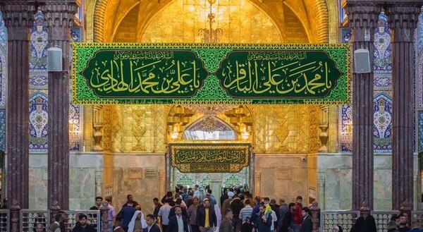 عکس حرم امام حسین در شب میلاد