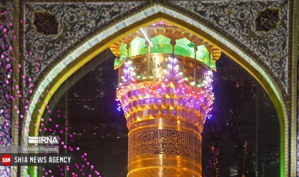 عکس حرم امام حسین در شب میلاد
