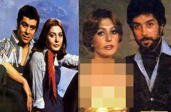 عکس بهروز وثوقی و گوگوش روی موتور