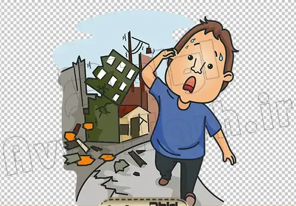 عکس زلزله کارتونی