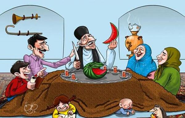 عکس نقاشی ساده و زیبای شب یلدا