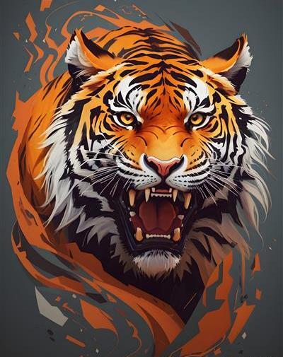 عکس غرش ببر
