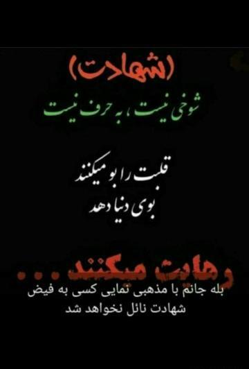 عکس نوشته های آرزوی شهادت