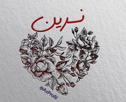 عکس پروفایل با نوشته نسرین