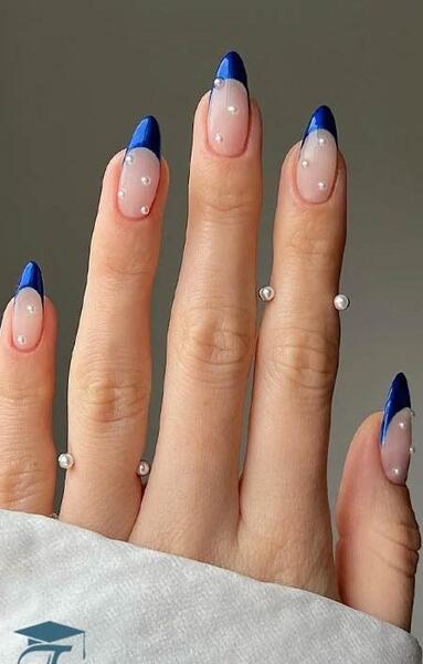 عکس مدل ناخن دخترانه فرنچ رنگی