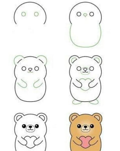 عکس مدل نقاشی خرس کودکانه