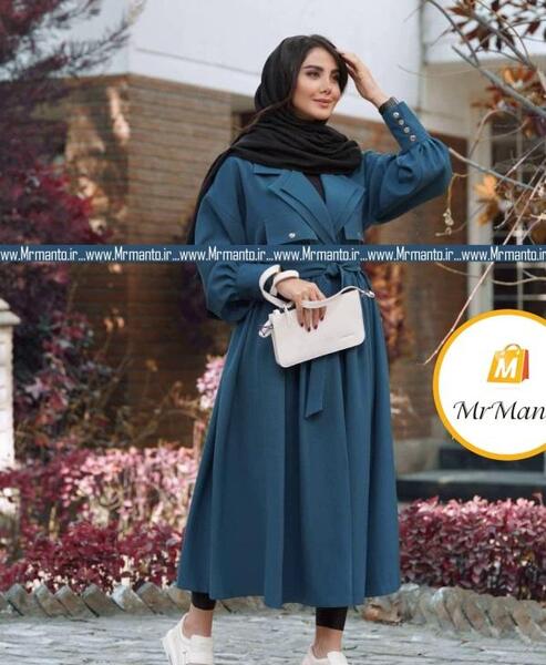 عکس مدل مانتو بلند با پارچه ژرژت